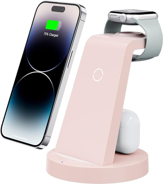 Anlmz 3 in 1 Charging Station for iPhone, Wireless Charger for iPhone 15 14 13 12 11 X Pro Max & ... | Amazon (US)
