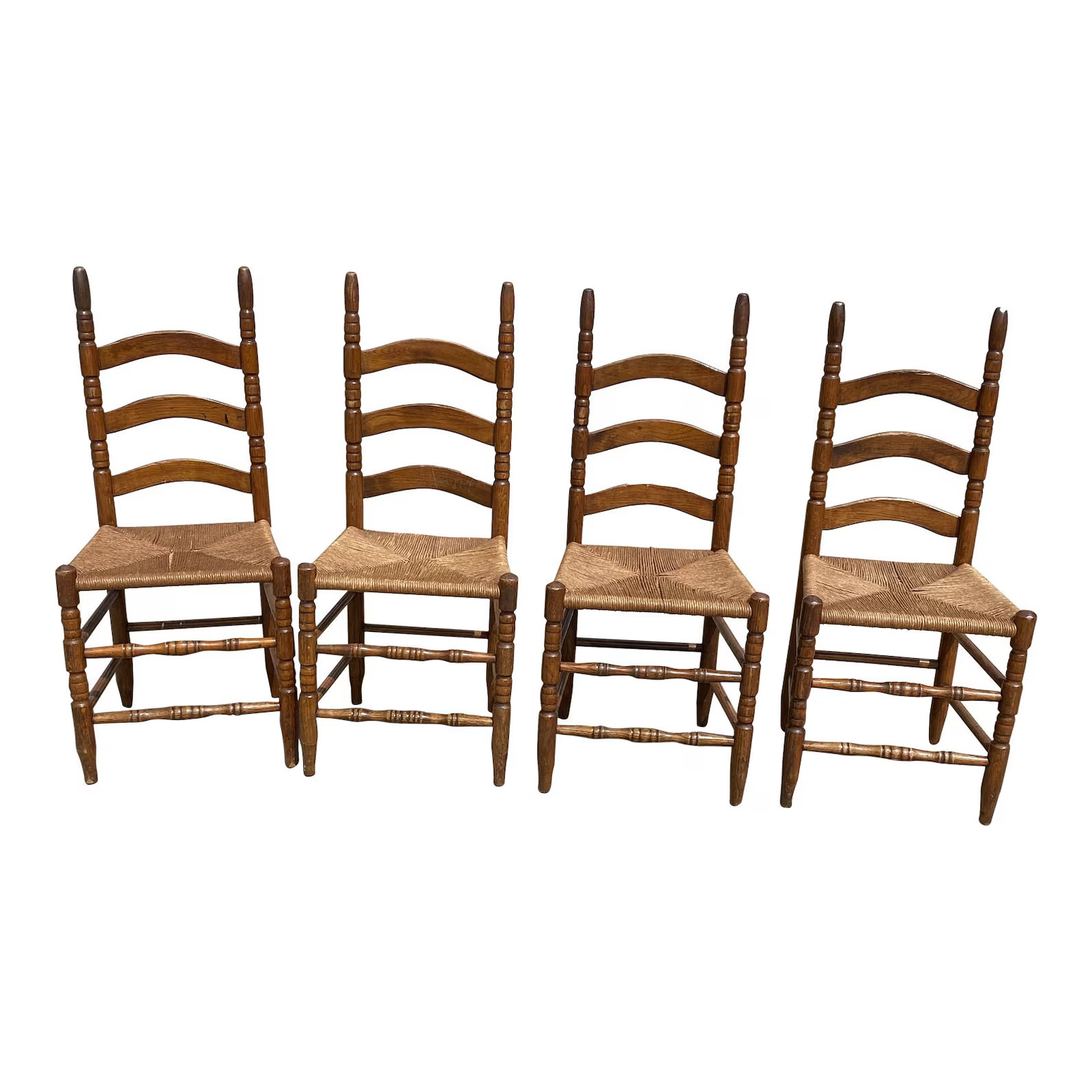 Antique Italian Rush Seating Chairs - Set of 4 | Etsy (US)