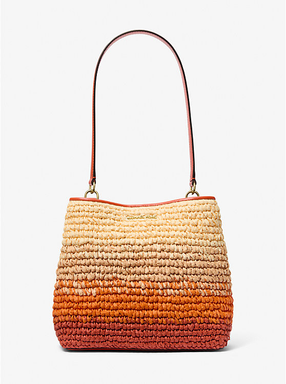 Pratt Medium Ombré Straw Shoulder Bag | Michael Kors US