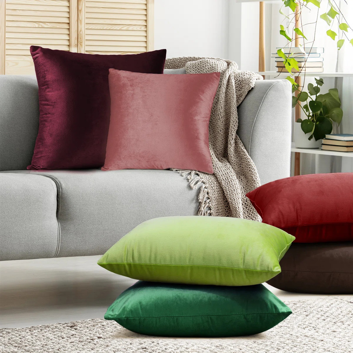 Velvet Pillow Cover (Set of 4) | Wayfair North America