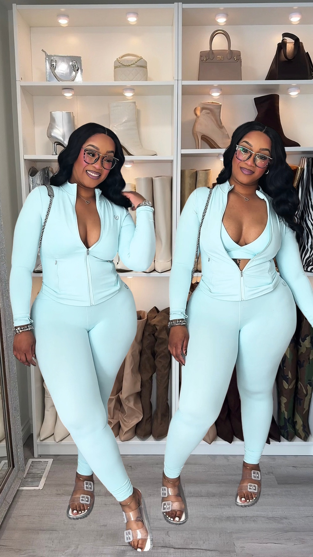Hey Beauties 🩷

I’m back again with another OOTD 🩵 I def had to grab multiple colors because this is going to be perfect for me during this transitional weather 🥰  They have scoop neck line and full length tops as well but this plunge bra is just my fav. Also, everything is currently on sale and the jacket may be sold out in this color ✨

Leggings Large- I needed a size XL
Jacket Med
Bra true to size 

I’m 5’8 225 pounds for sizing reference 


#LTKMidsize #LTKgrwm #LTKootd