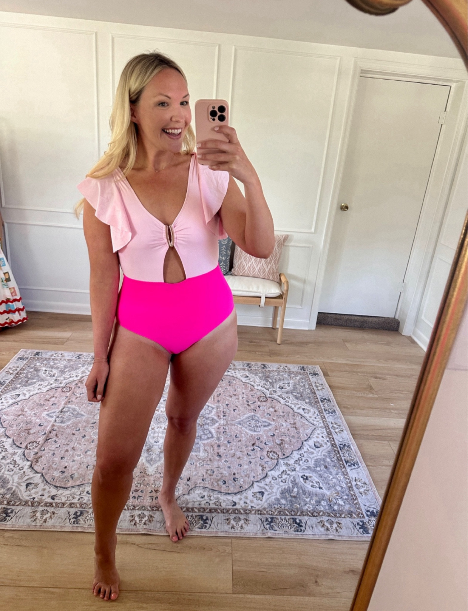 I’m wearing a large! Tummy control one piece swimsuit - vacation 

#LTKMidsize #LTKSwim #LTKSeasonal