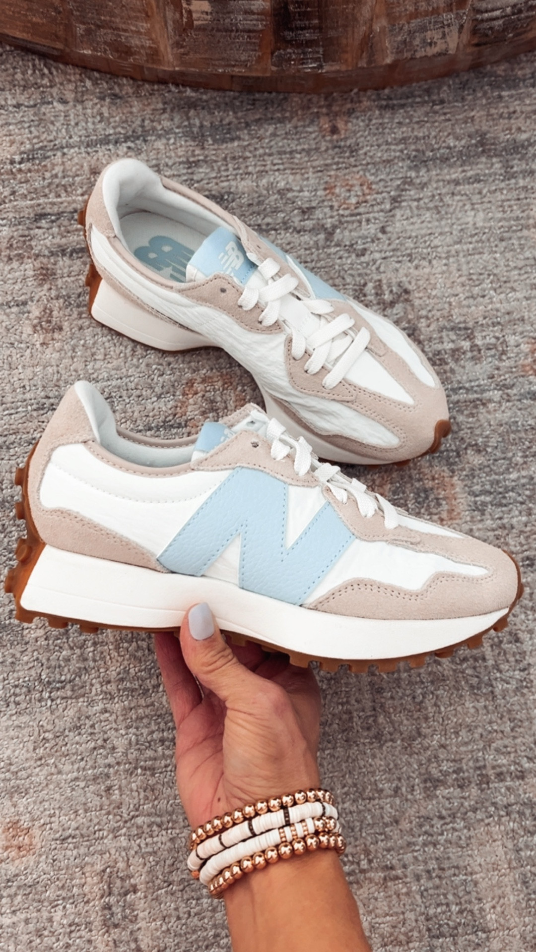 The prettiest color for Spring!! My New Balance 327 sneakers are on sale and ship free!! Fit tts  Baby blue new balance 327, spring sneakers. 

#LTKActive #LTKSaleAlert #LTKSeasonal