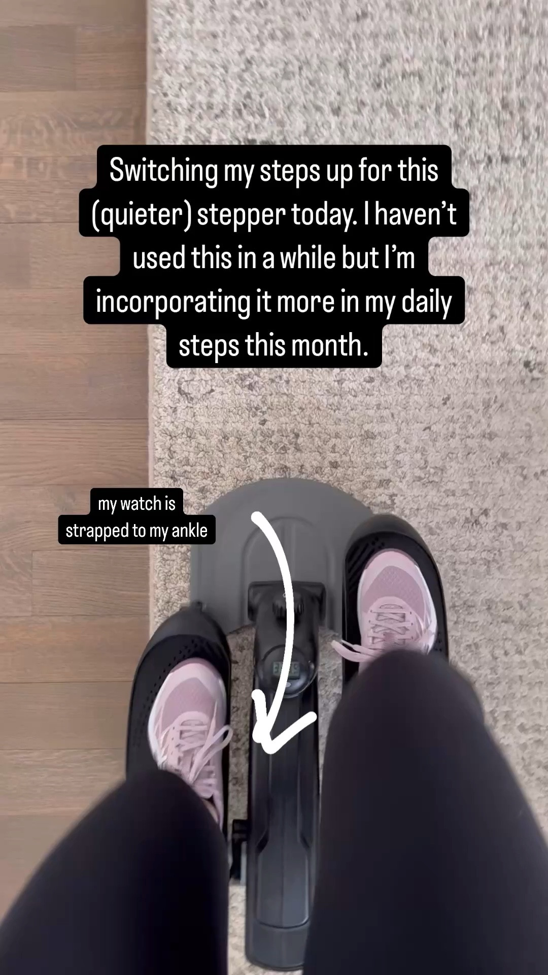 Switching my steps up for my more quieter Stamina In Motion stepper today. I haven’t used this in a while but I’m incorporating it more in my daily steps this month. I strap my watch to my ankle so it reads the steps. Also just bought new sneakers for pickleball. Very comfortable! 

#LTKHome #LTKFitness #LTKWorkwear