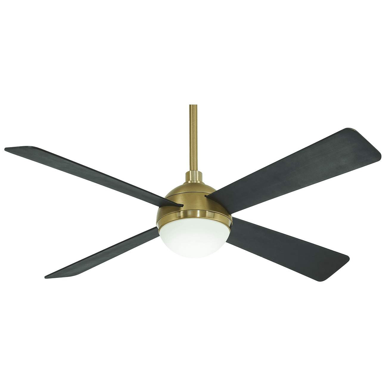 54" Minka Aire Orb Brushed Brass LED Ceiling Fan with Remote Control - #75R62 | Lamps Plus | Lamps Plus