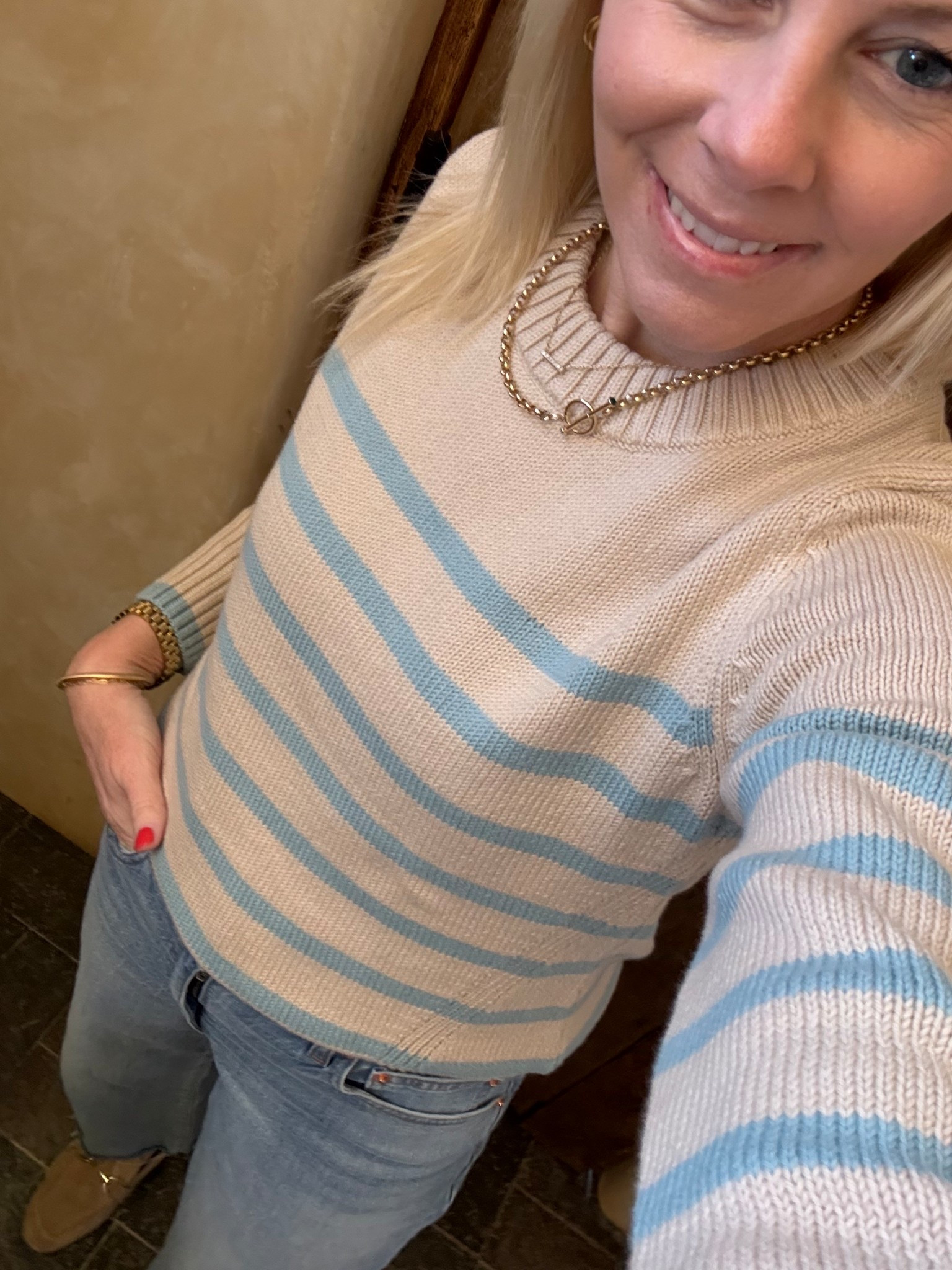 Wearing my fave sweater out and about in Santa Fe 

#LTKStyleTip #LTKPetite #LTKOver40