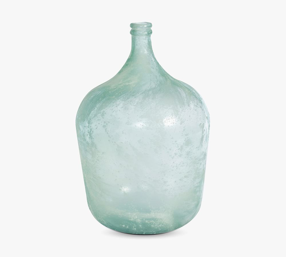 Frosted Recycled Glass Demijohn Vase | Pottery Barn (US)