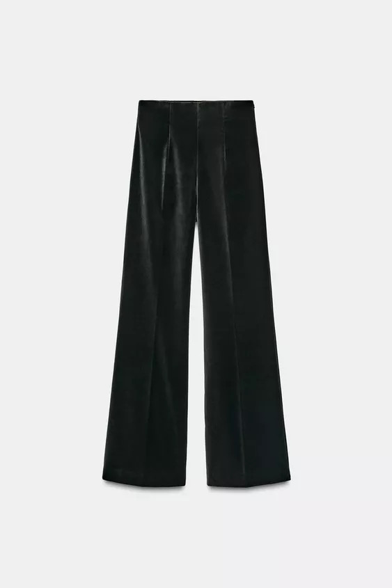 FLARE VELVET PANTS ZW COLLECTION | Zara US