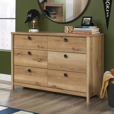 Dover Edge 6 Drawer Dresser Timber Oak - Sauder | Target