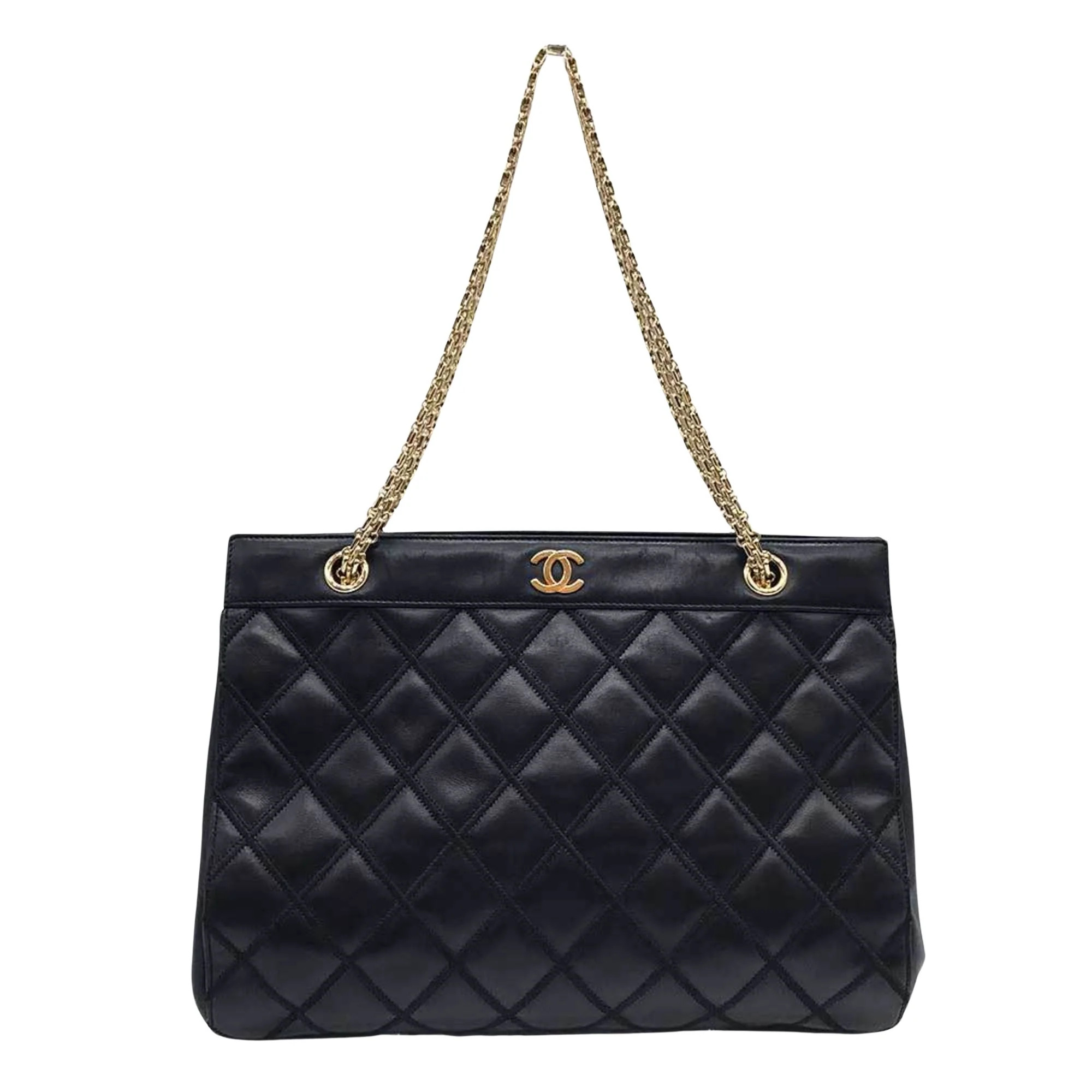 Chanel Coco Mark Leather Tote Bag (Pre-Owned) | Shop Simon