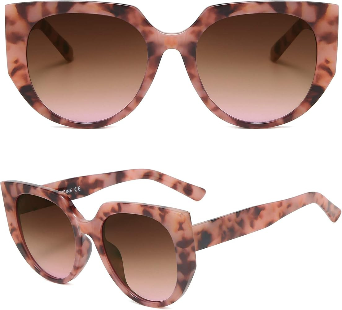 AMOMOMA Trendy Cat Eye Sunglasses Women Fashion Small Cateye Sunglasses For Women AM2030C4 with ... | Amazon (US)