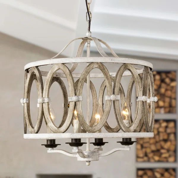 4-Light Unique / Statement Drum Chandelier | Wayfair North America