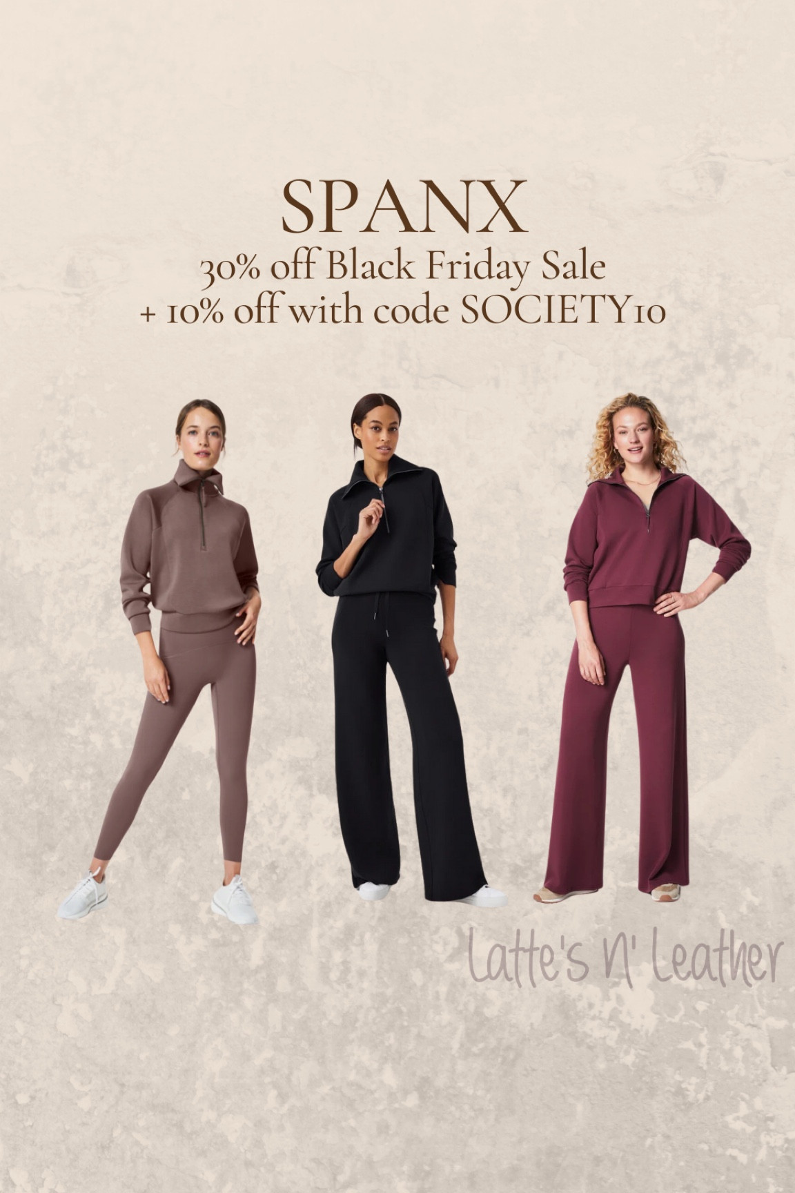 Spanx Black Friday sale is live!  Get 30% off entire site plus an extra 10% off with code SOCIETY10!  
Love their Air Essentials line!   So very soft and comfy!  Love all the matching sets! Everything is pretty true to size but I go up one in the leggings to a large!  

#spanx #airessentials #loungewear


#LTKSaleAlert #LTKStyleTip #LTKCyberWeek