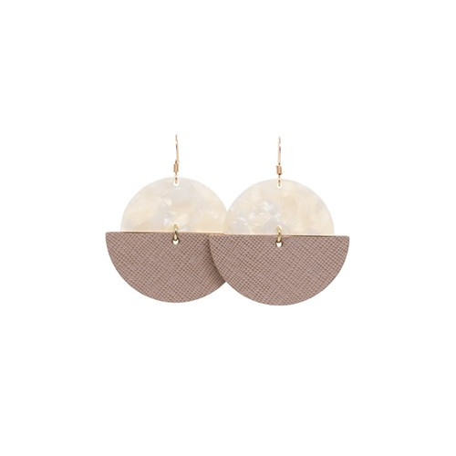 Lip Gloss Luna Leather Earrings | Nickel and Suede