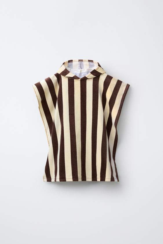 STRIPED TOWEL PONCHO | Zara US