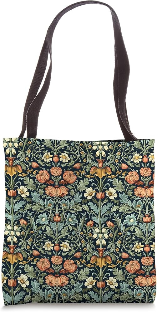Floral William Morris Style Pattern Tote Bag | Amazon (US)