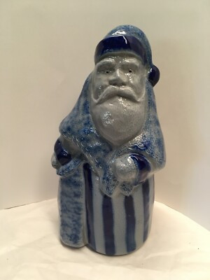 Signed Eldreth Pottery Salt Glazed Santa 2006 with Toy Bag 9.5"  | eBay | eBay US