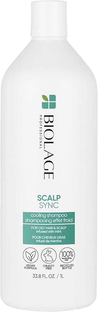 Biolage Cooling Mint Scalp Sync Shampoo | Cleanses Excess Oil From The Hair & Scalp | For Oily Ha... | Amazon (US)