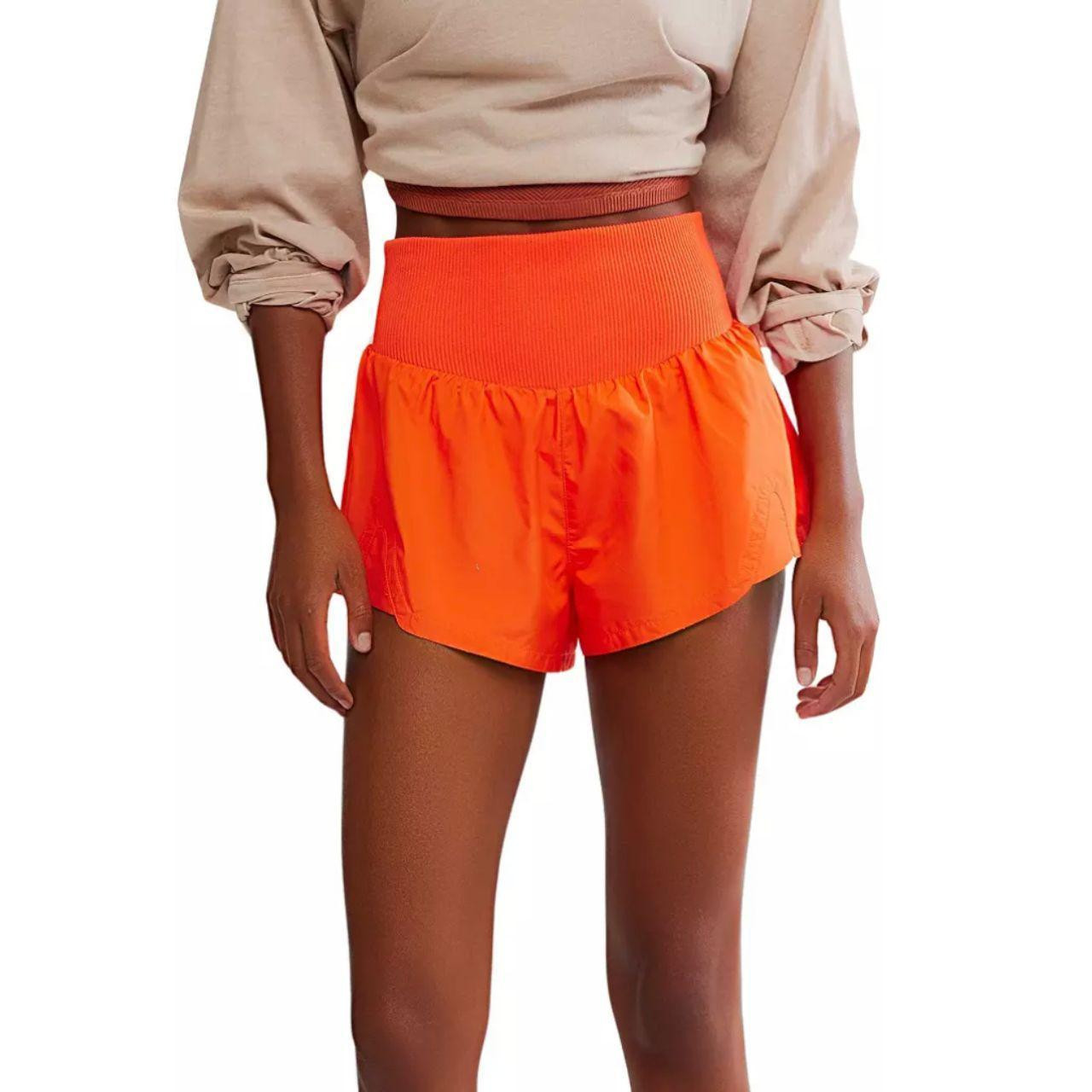 Free People Women's Shorts - Orange - XL | Depop US