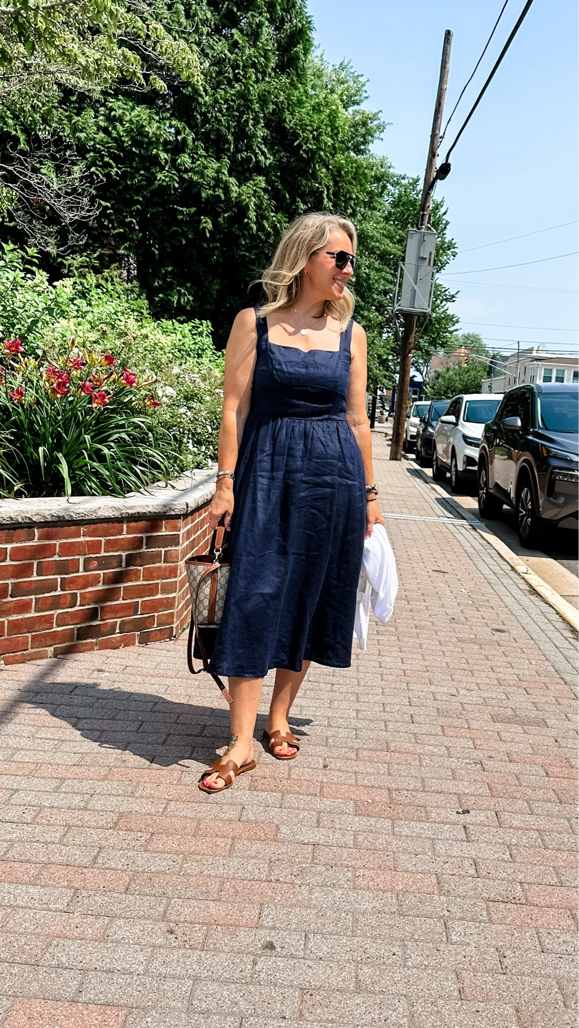 Summer elegance! Love a linen dress. This one is giving Nantucket. In a M with adjustable straps and a smocked back.

#LTKootd #LTKdayinmylife #LTKPetite