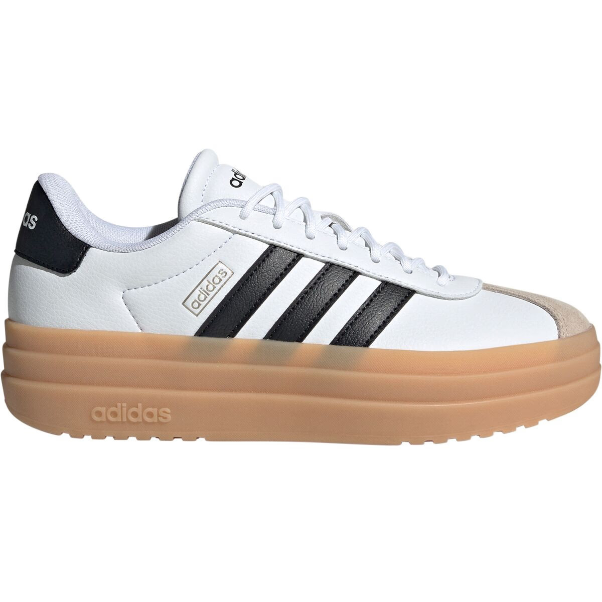 Adidas VL Court Bold Shoe - Women's Footwear White/Core Black/Wonder Beige, 7.5 | Backcountry