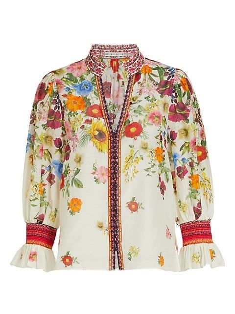 Ilan Smocked Floral Blouse | Saks Fifth Avenue