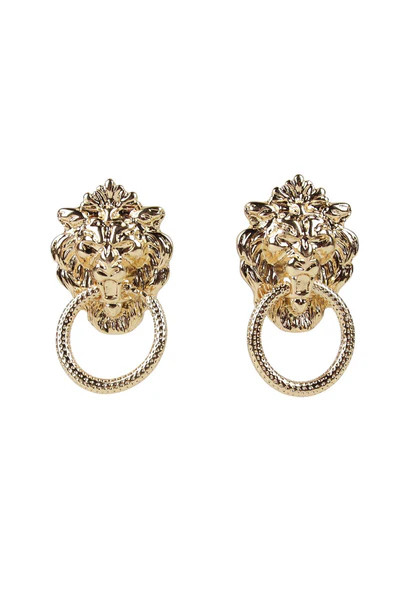 Lion Door Knocker Earrings
      Gold | Shop BURU