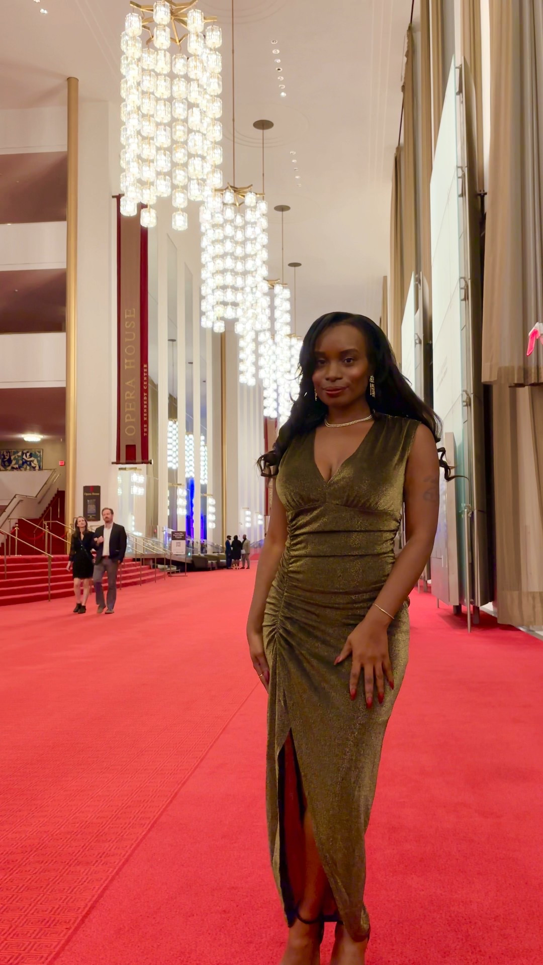 Holiday glam in this gold, metallic, shimmer dress. Added classic black heels and a beaded bag to complete the look. 

#LTKdayinmylife #LTKHoliday #LTKWedding
