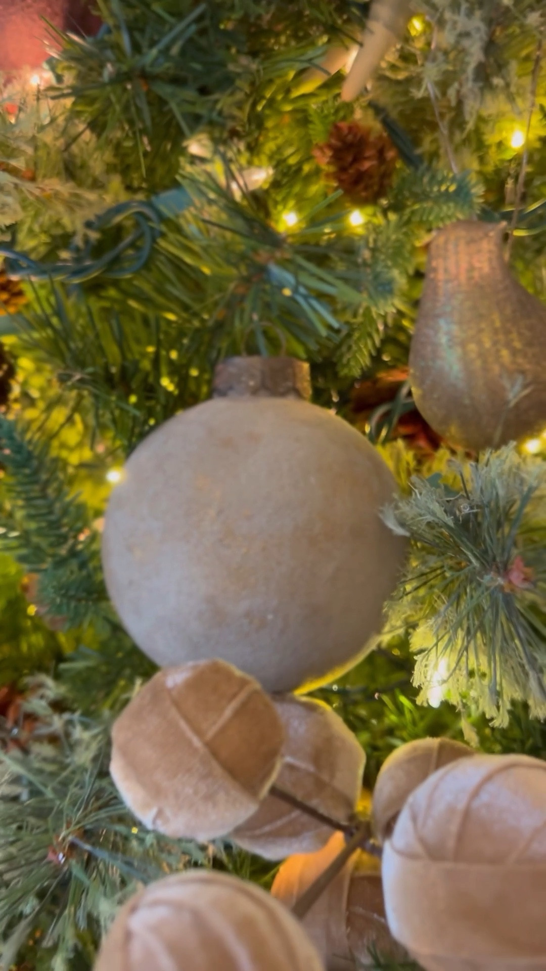 DIY Vintage Matte Ornaments as seen on Instagram or Facebook using chalk paint, baking soda, and  Rub N Buff. 

#LTKHoliday #LTKSeasonal #LTKVideo