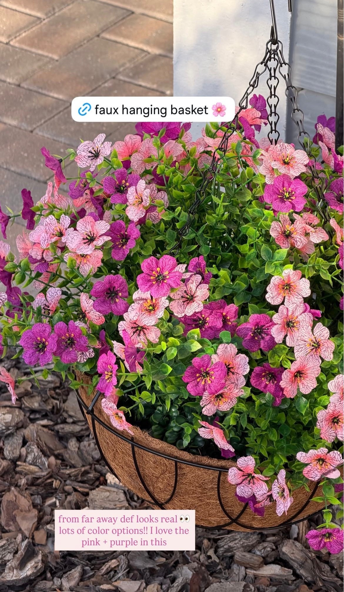 faux hanging basket from amazon 🌹🌸🌺🌼🌿

#LTKHome #LTKdayinmylife #LTKSeasonal