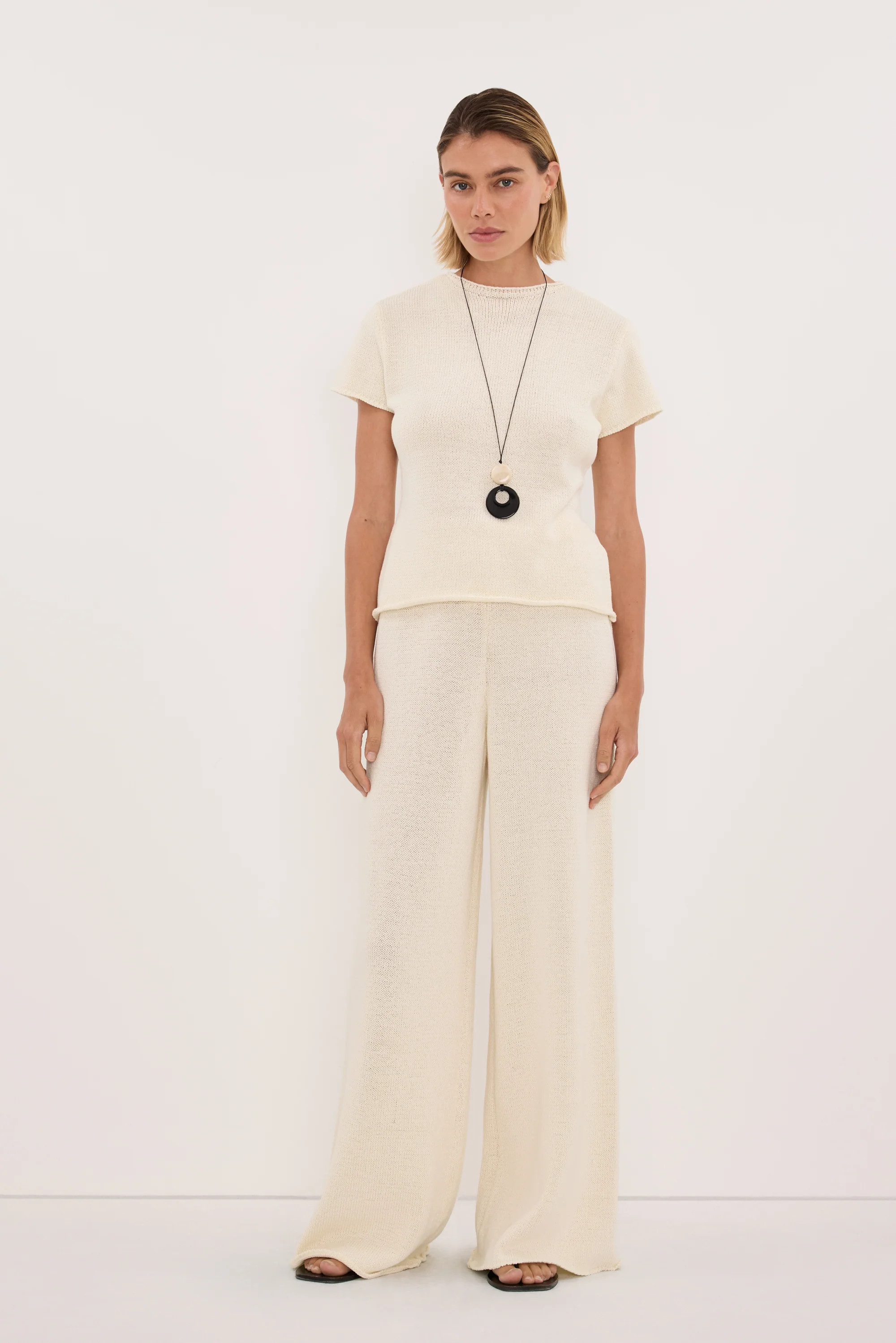ORIA NATURAL COTTON KNIT PANT | DISSH