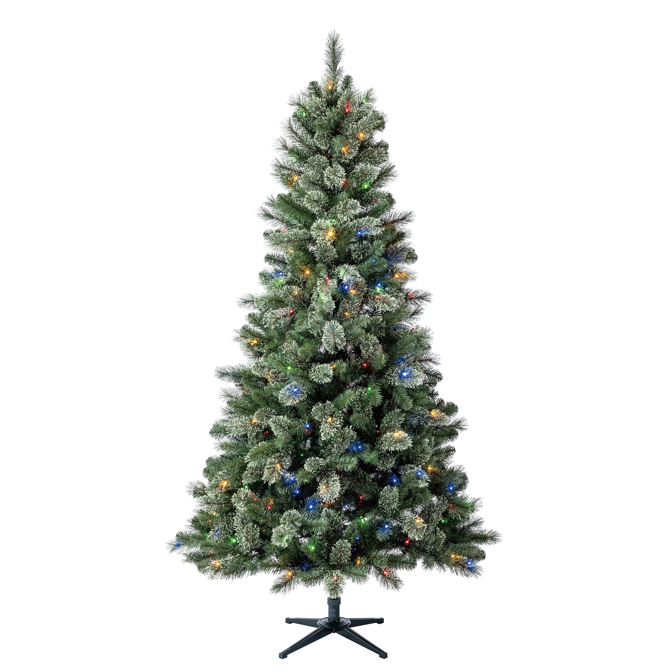 7.5 ft Pre-Lit Liberty Cashmere Pine Artificial Christmas Tree with 300 Color-Changing LED Lights... | Walmart (US)
