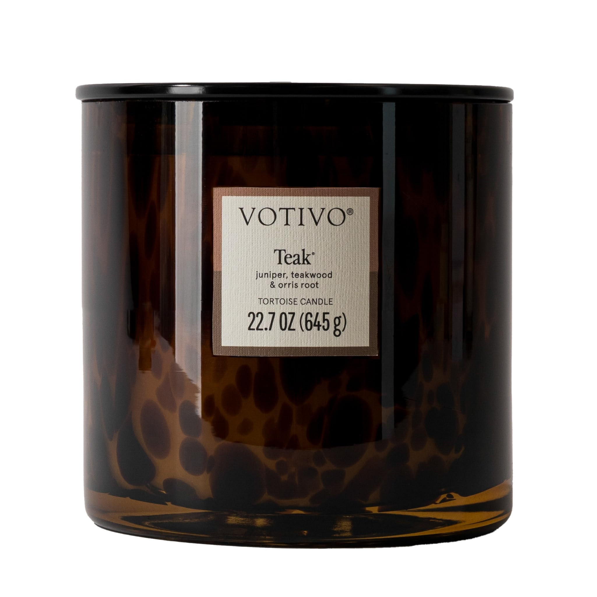 Votivo Teak Tortoise Scented Candle | 22.7 oz Soy Wax Blend | Woody Outdoors Scent | Decorative H... | Amazon (US)