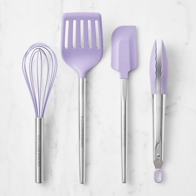 Williams Sonoma 4-Piece Stainless-Steel Silicone Spatula and Utensils Set | Williams-Sonoma