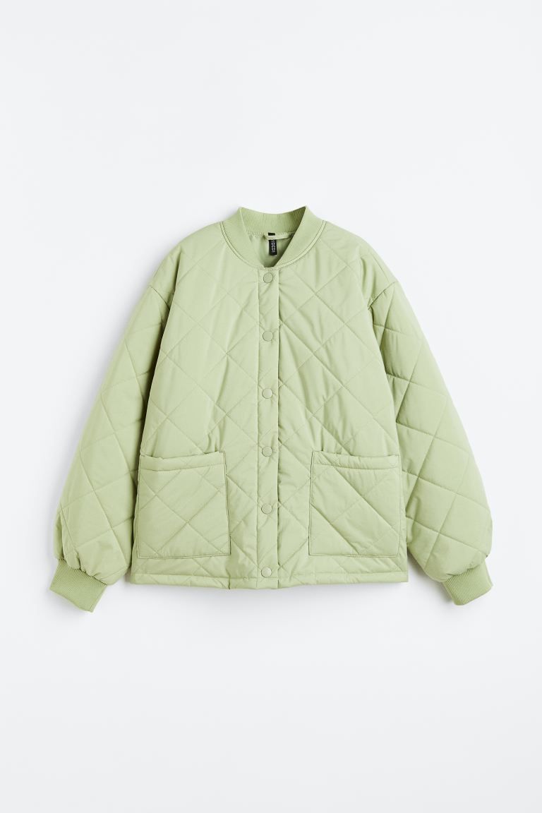 Quilted jacket - Light green - Ladies | H&M GB | H&M (UK, MY, IN, SG, PH, TW, HK)