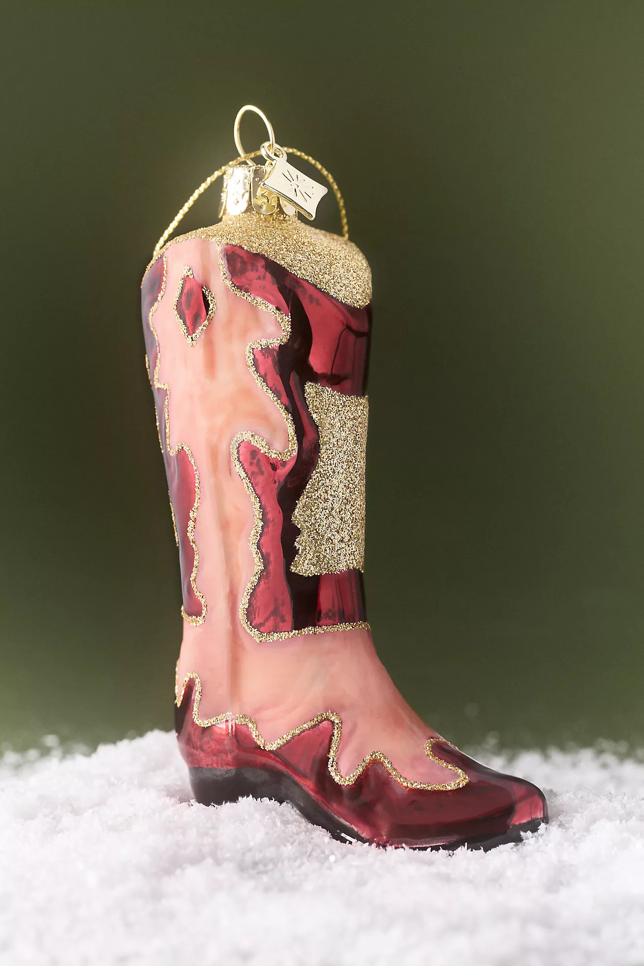 Cowboy Boot Glass Ornament | Anthropologie (US)