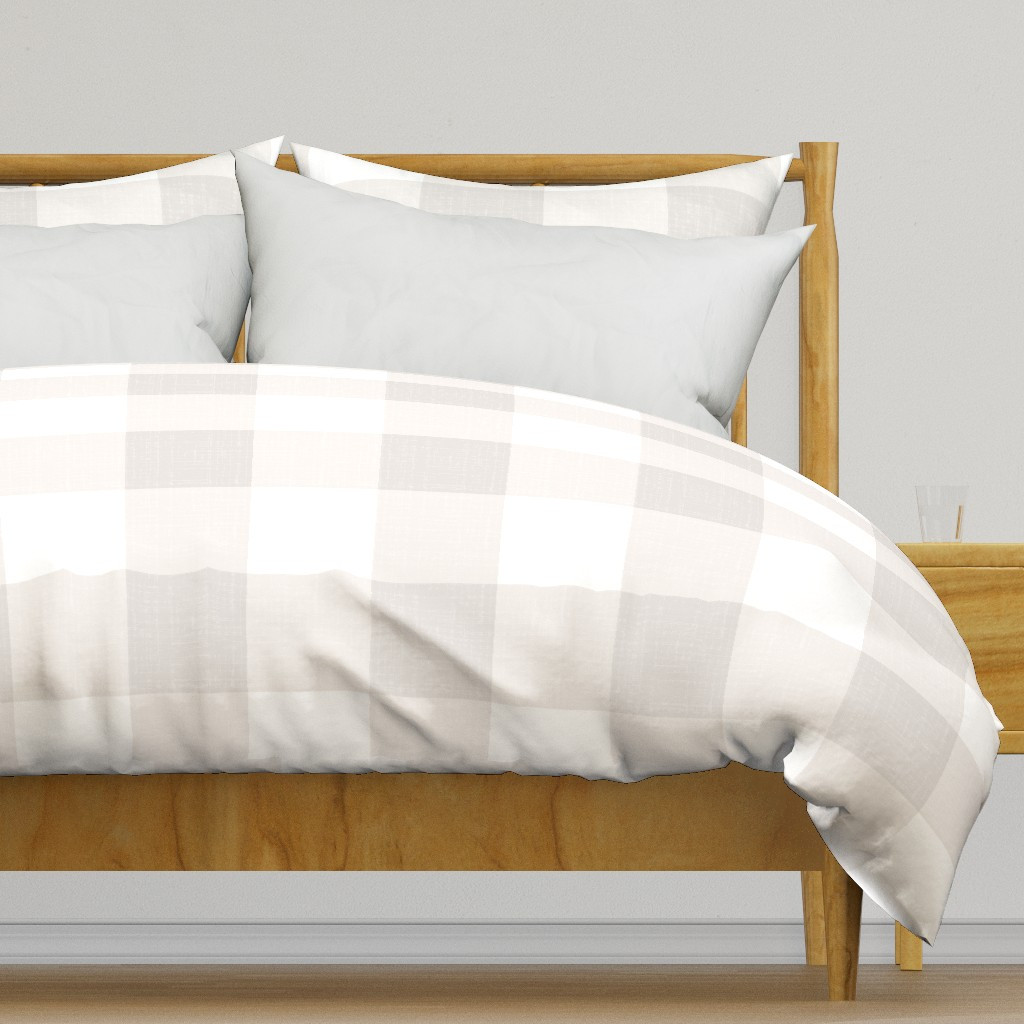 Large Scale Stone Chambray Textured Gingham (Large) Duvet Cover | Spoonflower | Spoonflower