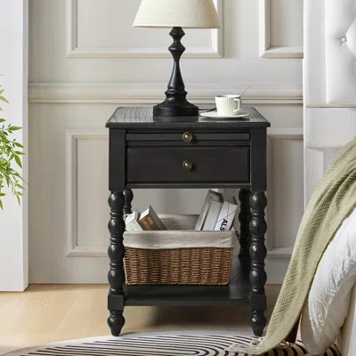 Wimberly 26'' H Solid Wood Rectangular End Table | Wayfair North America