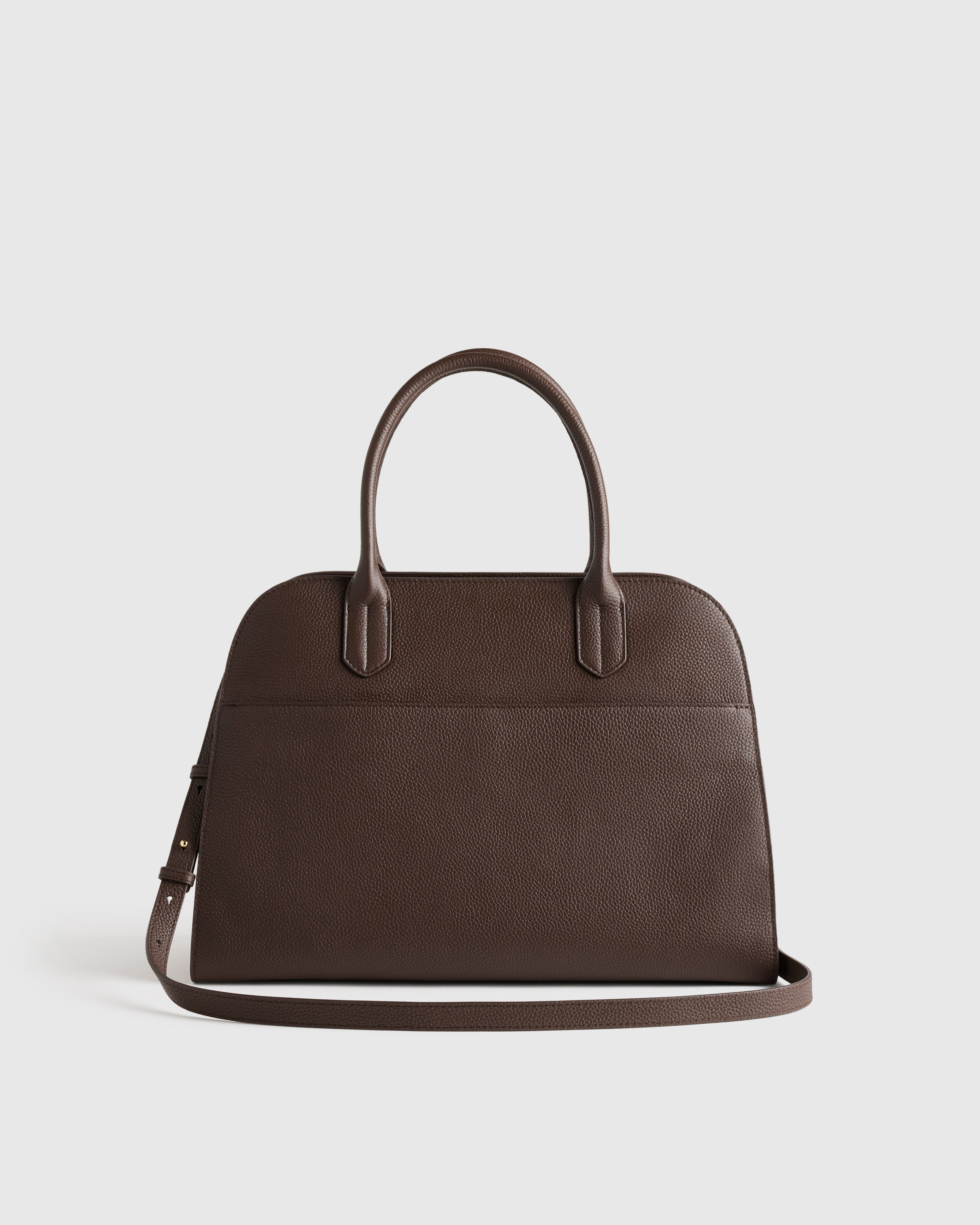 Quince | Women's Italian Leather Essential Satchel in Warm Taupe | Quince