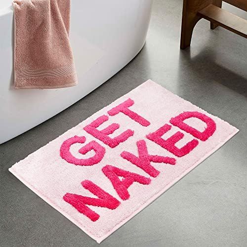 BOVEU Get Naked Bathroom Rugs Bath Mats, 17" x 24" Non Slip Absorbent Small Bath Rugs, Machine Wa... | Amazon (US)