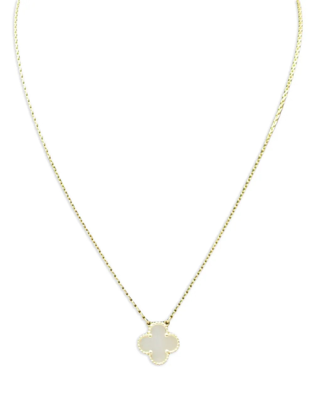 Van Cleef & Arpels 2010s 18K yellow gold Alhambra mother of pearl necklace | Farfetch Global