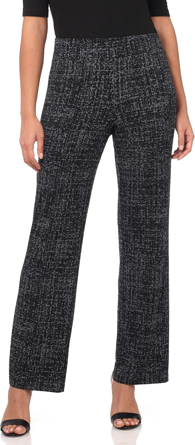 Rekucci Travel in Style Women's Soft Knit Classic Straight Leg Pant | Amazon (US)