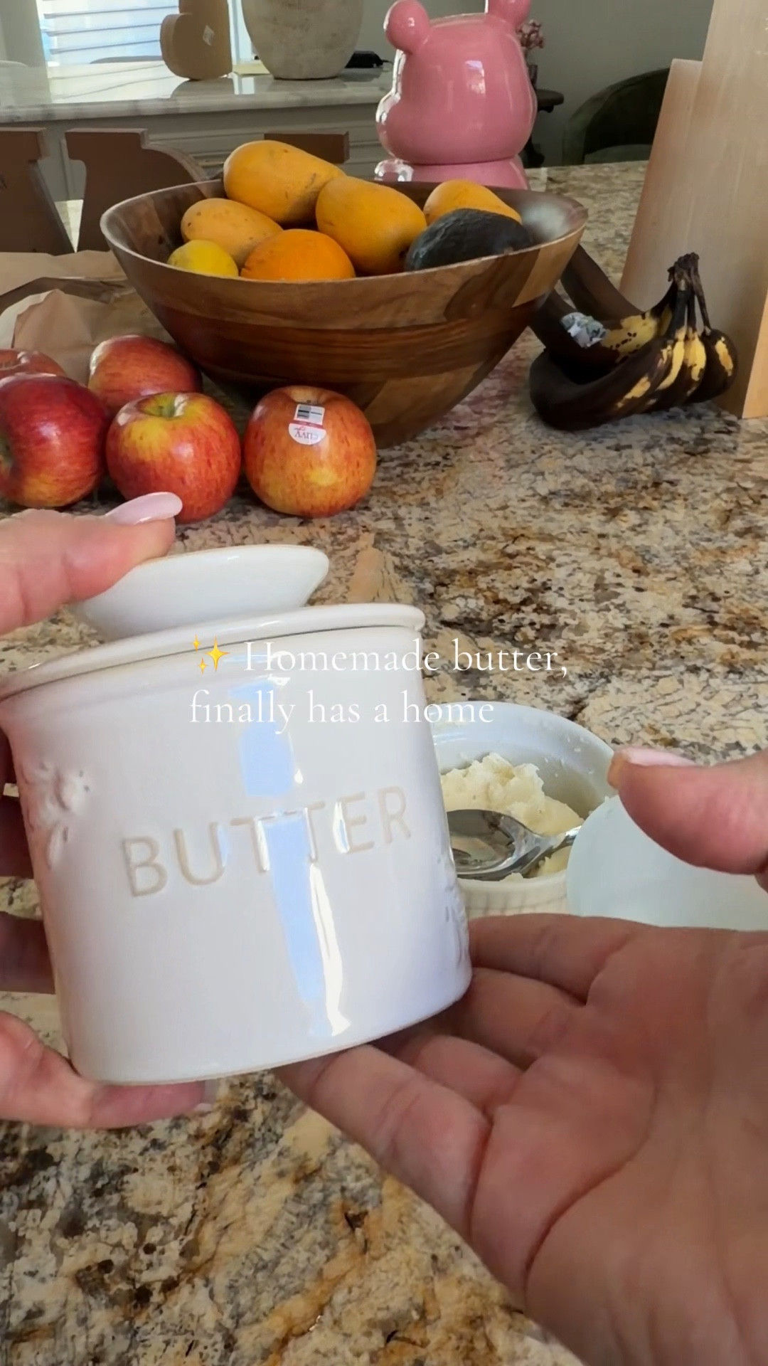 Homemade butter finally has a home 🤍

Just heavy cream, churned and washed until pure — simple, clean, and so worth it.

This butter crock keeps it soft, fresh, and countertop-ready.
Linked here ✨


#LTKOver40 #LTKfoodie #LTKdayinmylife