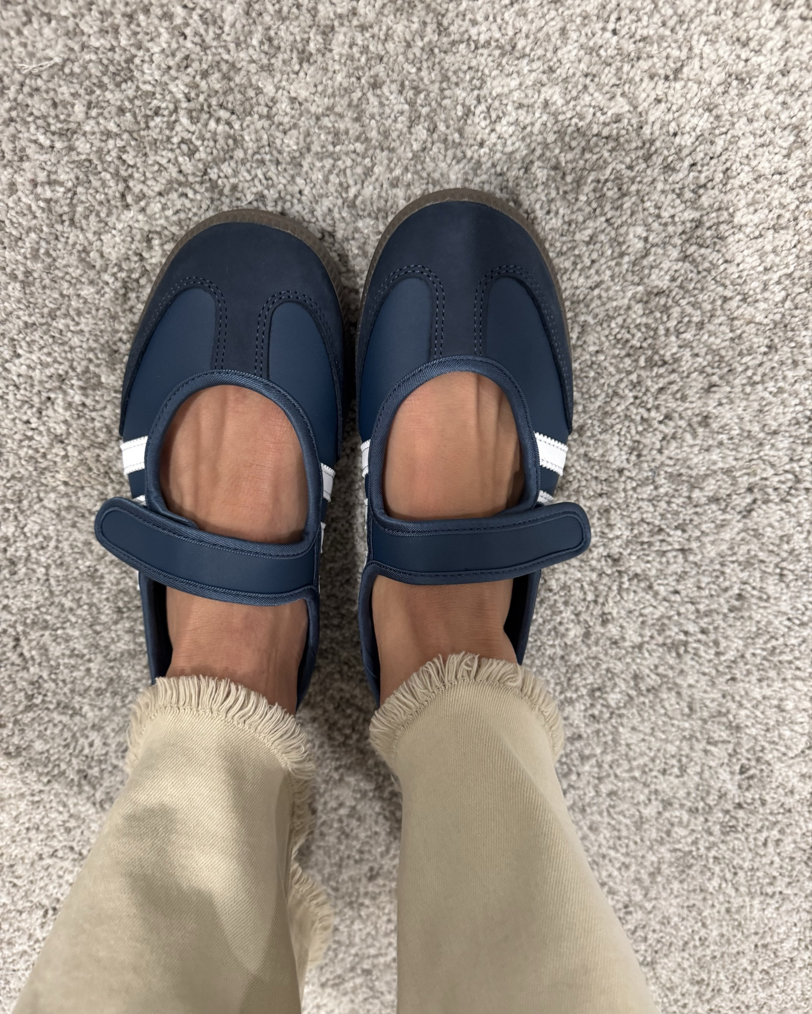 So obsessed with my original pair I bought another (or 2) these Navy Samba Jane’s are perfection!! How cute will they be with a denim on denim look too!! 

Stay true to size. I wear 6.5 and got 6.5 and they fit perfectly! 

#LTKSeasonal #LTKootd