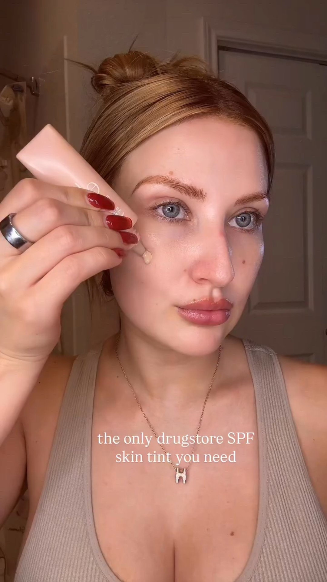Everyday makeup & skincare made easy 🤍 I’ve been loving this SPF50 & light-med buildable coverage skin tint from @elfcosmetics #elfskin #elfmakeup #elfskintint #skintint #everydaymakeuplook #makeupgirl #naturalmakeup #drugstoremakeup