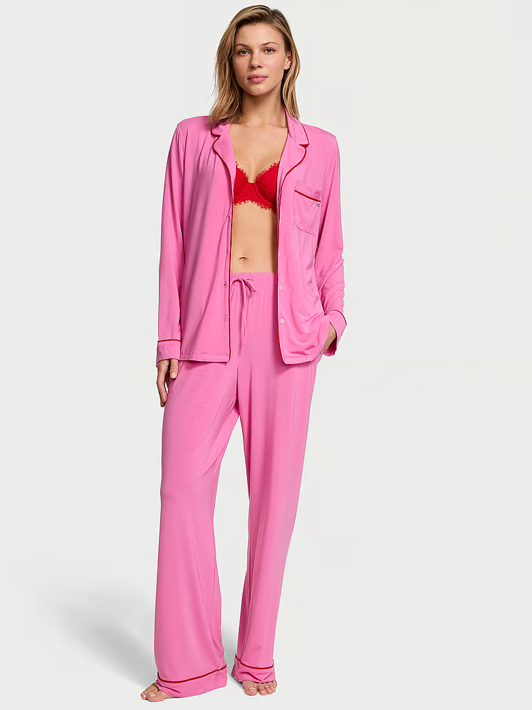 Buy Modal Soft Long Pajama Set, NEW PEONY - Order Pajamas Sets online - Victoria's Secret US | Victoria's Secret (US / CA )