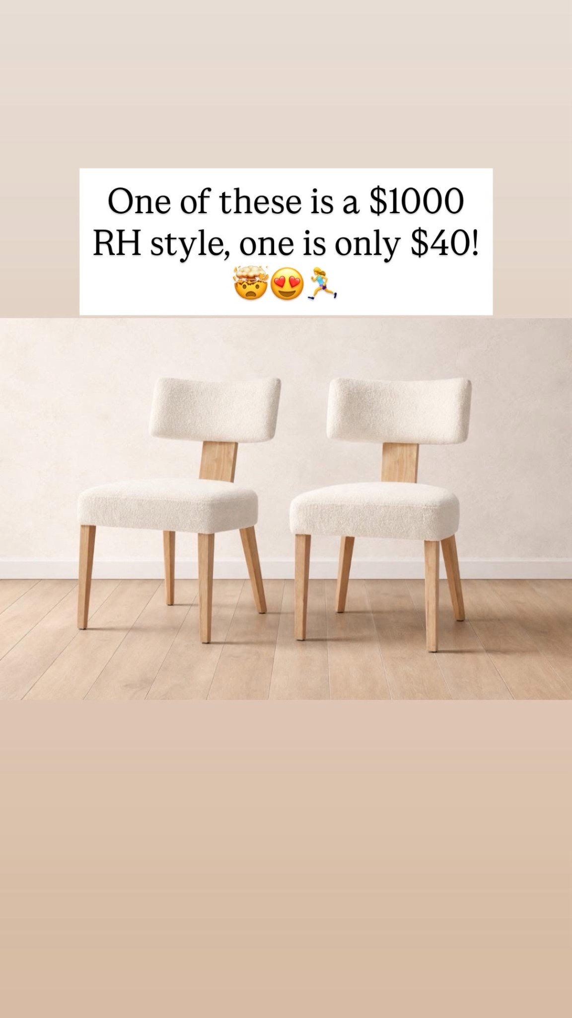 One of these is a $1000 RH style, one is only $40!🤯😍🏃‍♀️