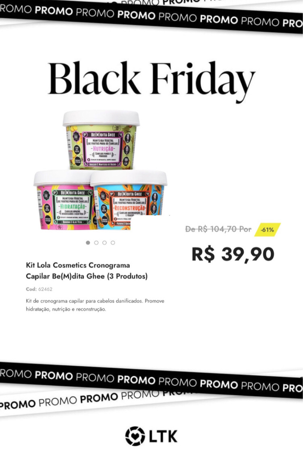 Dê o primeiro passo, inicie a próxima semana cuidado de você 🫶 Aproveite essa super oferta para cronograma capilar, adquira o seu no link a baixo ✨

#LTKbrasil #LTKbeauty