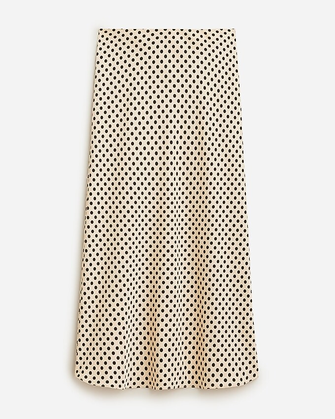 Gwyneth slip skirt in dot luster charmeuse | J. Crew US
