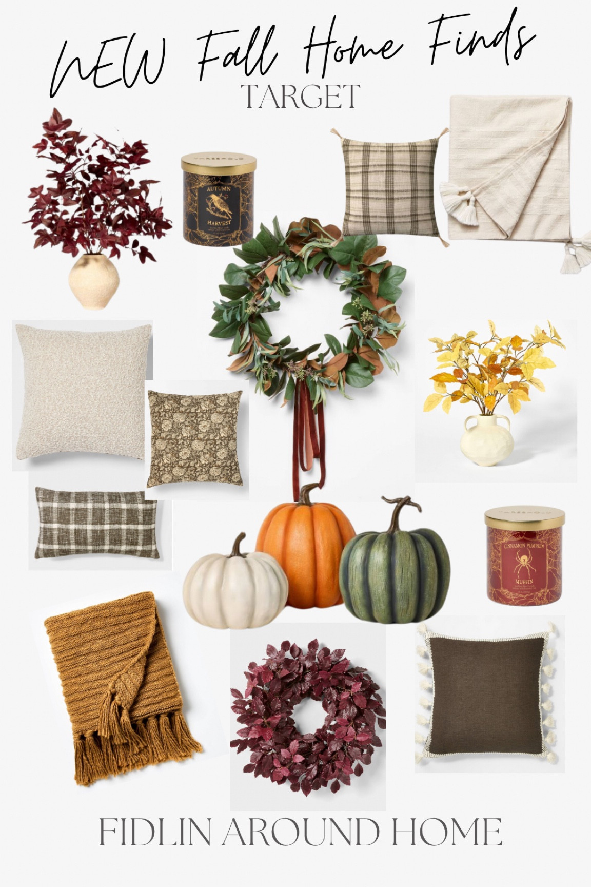 NEW Fall Home Decor Arrivals at Target! Wreaths, throw pillows, throw blankets, candles, pumpkins, fall stems, etc! 

#LTKSeasonal #LTKHome